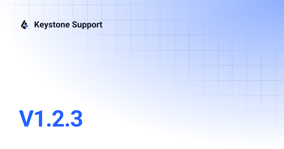 V1.2.3 | 繁體中文 | Keystone Support